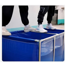 Aquarium Pool Pond with Transparent Clear Viewing Panel and Drain Valve, PVC Canvas Fish Pond with Steel Frame, Large Collapsible Outdoors Tarpaulin, for Fish and Shrimp Breeding(Black,1.5x1x0.6m)
