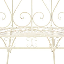 vidaXL Patio Bench 37.4" Iron Antique White