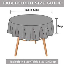 Round Tablecloth, Waterproof & Stain Resistant Table Cloth, Heavy Duty Wrinkle Free Round Table Cloth, Dining Table Cover Cloth, Round Patio Table Cover, for Outdoor Picnic, Kitchen (O 126in)
