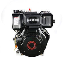 YIPONYT 406CC Diesel Engine, 4 Stroke Diesel Motor Engine 10HP Heavy Duty Single Cylinder Air- Cooled Recoil Diesel Machine 3600RPM 1.45Gal Fuel Tank for Agricultural Machinery