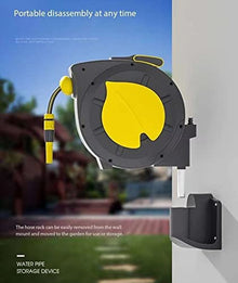 Hose Reel, Wall Mounted Automatic Storage Hose Cart, 180° Rotating Bracket, Suitable For Patio Garden Watering (17m)