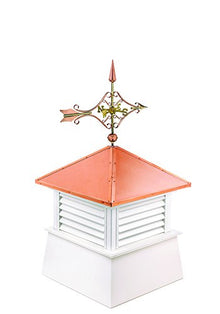 Good Directions Manchester Vinyl Cupola with Victorian Arrow Weathervane Copper