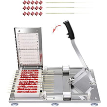 10 Holes Manual BBQ Skewer Maker, Commercial Quick Wear Stainless Steel Mutton Kebab Machine, BBQ Making, Easy Barbecue Skewers Maker, Manual BBQ Threading Machine