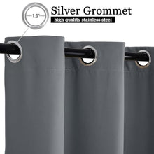 HANGEENGS 2 Panels Outdoor Curtains for Patio Waterproof Sun Light Blocking Weather Resistant Privacy Grommet Blackout Curtains for Gazebo, Pergola,Cabana,Deck,Grey,79x120 in(WxL)
