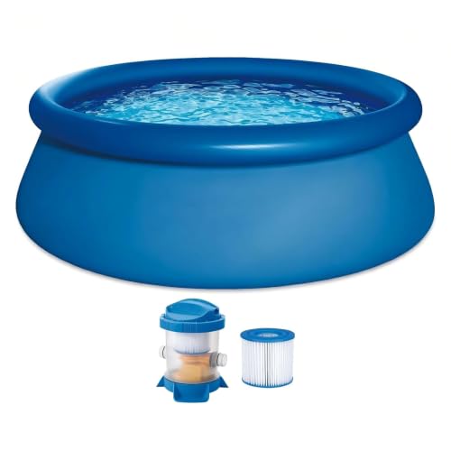 12ft x 36in Round Inflatable Ring Top Outdoor Above Ground Pool w/Pump