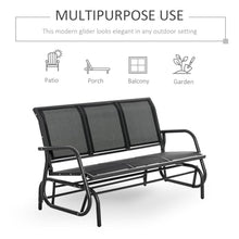 Outdoor Seats for Courtyard Comfortable for 3 People with Smooth Gliding