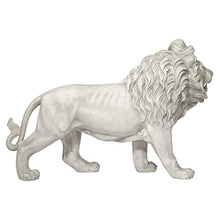 Design Toscano Regal Lion Sentinel of Grisham Manor Outdoor Entryway Garden Statue, Left, 37 Inch Tall, Cast Stone Resin, Antique Stone