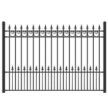 ALEKO Security Fencing Kit 2-Panel Steel Fence Modern Garden Anti-Rust Panels 8x5 Prague