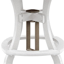 American Furniture Classics OS Home and Office Model 44R-C-WWWT Counter Height Round Table in Weatherwood with White Base