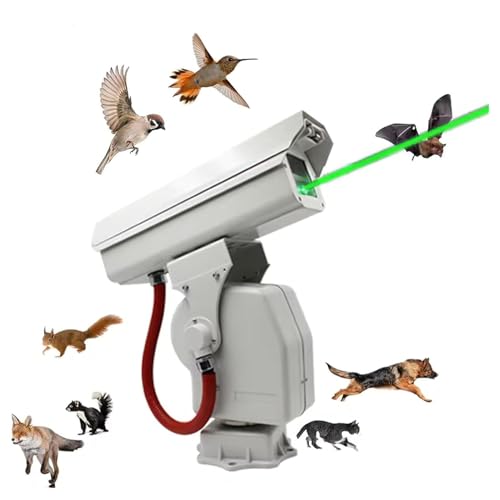 Automatic Bird Repellent Laser Deterrent 360° Rotation, Bird Repellent Laser Devices, Waterproof Automatic Bird Deterrent 300㎡ Coverage for Chaser Pigeons, Starlings