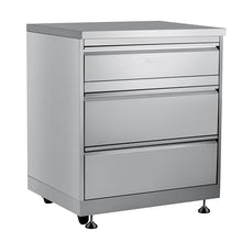 KoolMore 32 in. Stainless-Steel Outdoor Kitchen Cabinet with Three Drawers (KM-OKS-CAB3)