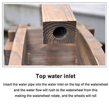 Wooden Water Wheel Fountain for Garden Patio Pond Pool, Vintage Outdoor Indoor Balcony Ornamental Waterfall Fountain, Feng Shui Wheels Fountain Yard Decorative Outdoors, with Water Pump and Stand