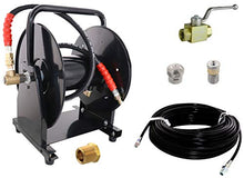 Scheiffer Sewer Jetting Kit - Ball Valve Hose Reel 1/8" x 150' Sewer Jetting Hose Button Nose and Rotating Nozzles