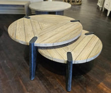Padma’s Plantation Triangolo Outdoor Nesting Coffee Tables in Naturral(Set of 2)