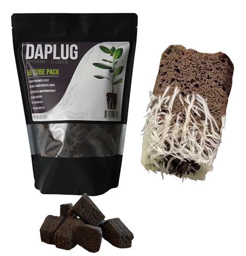 DaPlug All Natural Grow Sponges, Starter Cubes for Seeds or Cuttings, Rapid Roots in 7 Days, 2100-Pack