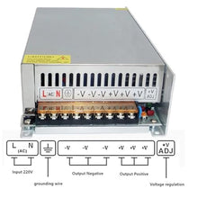AC 220V to 12V 24V 36V 48V Power Supply 360W 400W 480W 500W 600W 720W 800W 1000W 1200W Switching Power Supply Transformer SMPS (Color : 720W-1200W, Size : 110/220V±15%_DC36V_1200W)