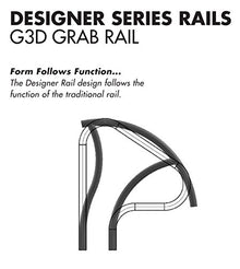 Inter-Fab Stainless Steel Grab Rail Ladder Pair Swimming Pool Handrail Stainless