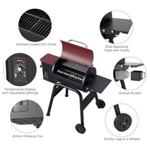 Jocoevol Wood Pellet Smoker Grill Electric Bbq Grills for Backyard Outdoor