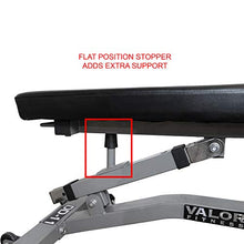 Valor Fitness Adjustable Weight Bench for Flat/Incline Bench Press with Wheels Black