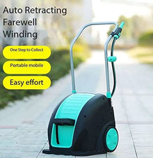 Metal Hose Reel Cart, Portable Hose Cart With Wheels, Garden Hose Organizer Hose Reel Set, Garden Hose Reel For Outdoor Garden (30m)