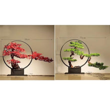 Artificial Bonsai Tree Simulation Welcoming Pine Artificial Bonsai Home Interior Pine Maple Leaf Tree Landscape Plant Decorations Office Decoration Bonsai (Color : B)