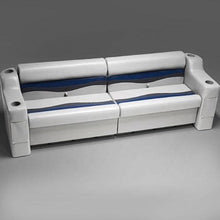 DeckMate Complete 90" Classic Pontoon Rear Seat Group CRG90 Gray Blue Charcoal