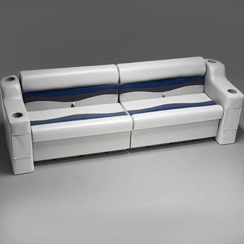 DeckMate Complete 90" Classic Pontoon Rear Seat Group CRG90 Gray Blue Charcoal