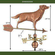 Good Directions 644PA Golden Retriever Weathervane with Arrow, Polished Copper