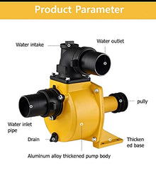 Electric Submersible Pump Self Priming Agricultural Pump/Water Pump, Drought Irrigatio, Cultivator Attach Belt Type Pump Sump Pump (Color : THP50)