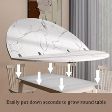 ZDJZMGZ Large 55.1" Foldable Round Table Top - Portable Two-Fold Design, Perfect for Temporary Use, Table Top Replacement, Ideal for Indoor & Outdoor Events, No Legs Included.