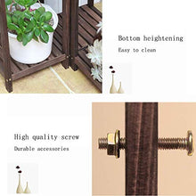 MIIKHI Flower Stand with 2 Tier Wooden Free Standing Plant Stand Indoor and Outdoor Flower Display Rack,2 Colors,4 Sizes (Brown 70cm)