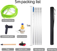 YANNIES Solar Panel and Window Cleaning Kit 312m Extension Pole Set for Glass Wall Trucks and Windows Includes 30cm Brush Head and 5m Pole