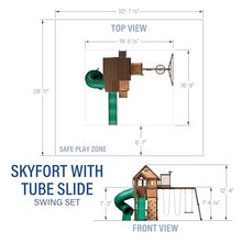 Backyard Discovery Skyfort Cedar Swing Set Light Brown
