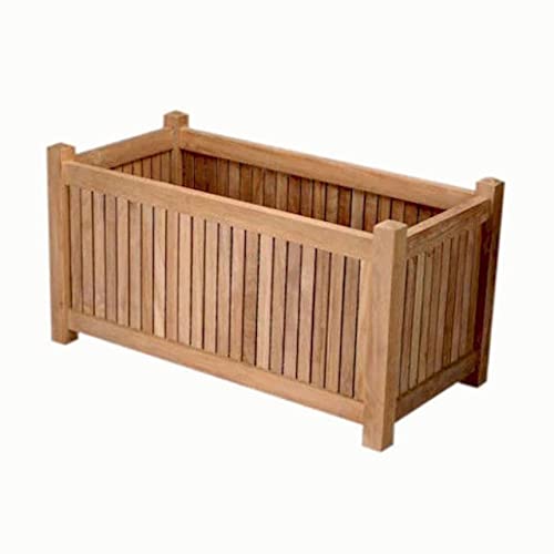 Anderson Teak Planter Box - Outdoor Garden Decor 36"