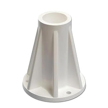 3 Step Inground Pool Ladder & 6 in Ladder Surface Mounting Base, White