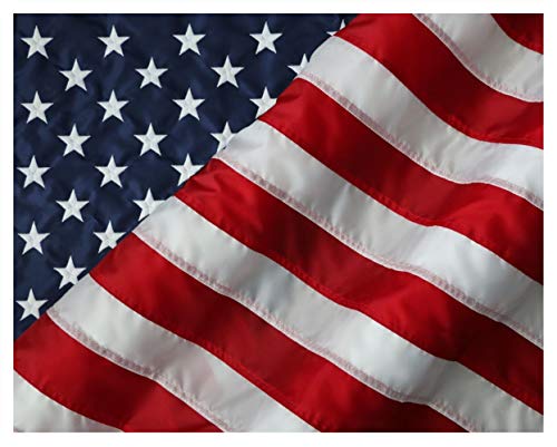 American Flag & Pole Co. 30x60 ft American Flag, Nylon US Flag - Appliqued Stars and Sewn Stripes - Made in the USA