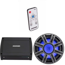 KICKER 10-Inch Premium Marine Subwoofer & 48KXMA4002 Marine Amp Bundle