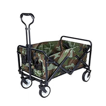 ZEFLMXS Outdoor Camping Portable Folding Trolley 5 Inch Wheel Utility Truck Shopping Cart Garden Four-Wheel Tool(D)