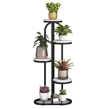 ZOCWJK Plant stand4 Tier Plant Stand Floor Standing 7 Flower Pots Metal Plant Storage Holder for Living Room Garden Corner Space Saving,Gold