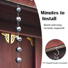 YUSIWOAL Flower Shaped Rain Chains for Gutters - Elegant Hanging Water Feature, Rainwater Catching System(2.2M (7.2Ft))