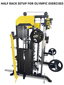 French Fitness FSR90 Functional Trainer Smith & Squat Rack Machine (New)