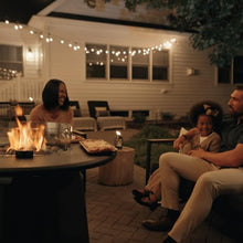 TIKI 28.5-Inch Customizable Propane Fire Pit, 40,000 BTU Outdoor Gas Fire Pit with Lava Rocks & Burner Cover – Modern Black Design for Patio, Backyard, and Outdoor Spaces