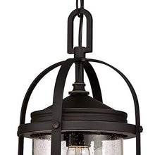 Westinghouse Grandview One-Light Outdoor Pendant, Oil Rubbed Bronze Finish with Highlights and Clear Seeded Glass 2 Pack