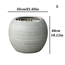 Planting Pot Ceramic Flower Pot Plant Container Oversized Spherical Floor Planter Mall Decoration Courtyard Large Green Flower Pot Indoor Plant Pot (Color : L)