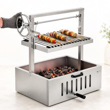 Argentine Charcoal Grill with Adjustable Stainless Steel V-Grate