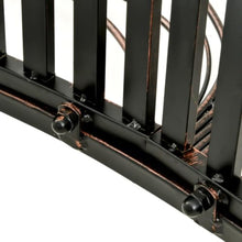 Hassyee Scrollwork Metal Arch Backyard Bridge with Decorative Silhouette & Weight Bearing Support for Creek Landscaping, Compact Garden Bridge with Integrated Side Rail Accents for Private Courtyard