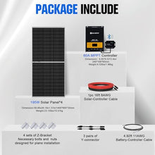 ECO-WORTHY 800W 12 Volt/24 Volt Mono Solar Panel Off Grid RV Boat Kit