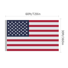 EMBROID Giant American flag for outside 30x60 Ft Embroidered Brass Grommets