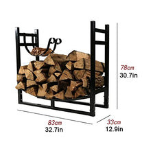 DJVHSRI Firewood Rack Outdoor Indoor Firewood Rack Wooden Storage Log Holder Fireplace Wood Holder Indoor Outdoor Heavy-Duty Firewood Log Rack Accessories Fi,