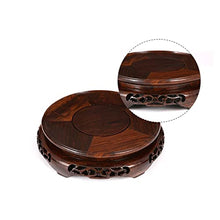 ZOCWJK Plant standPlant Base Stand, Rotating Flower Pot, Strange Stone Base, Tray Shelf, Wooden Vase, Aquarium Decoration, Pedestal Bracket, Solid Wood So,A-Small